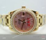 High Quality Rolex Masterpiece All Gold Pink Dial Watch 31mm